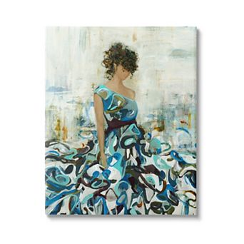 Stupell Home Decor Detailed Dress Woman Canvas Wall Art