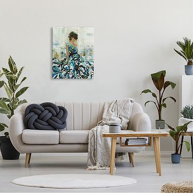 Stupell Home Decor Detailed Dress Woman Canvas Wall Art