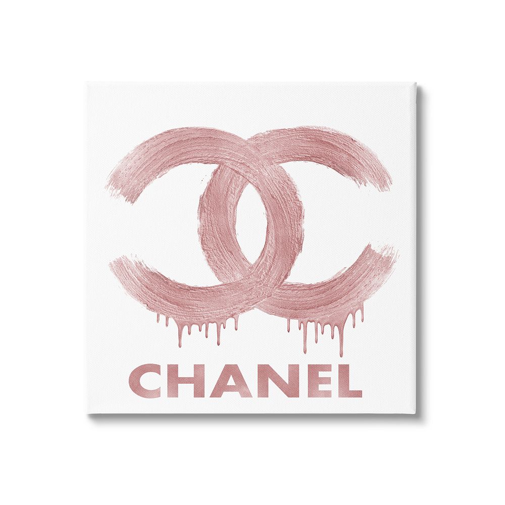 Stupell Home Decor Dripping Paint Chanel Logo Canvas Wall Art for Free Printable Chanel Wall Art
