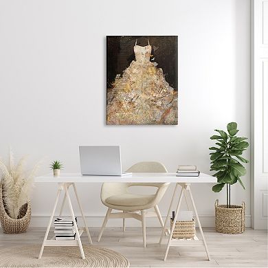 Stupell Home Decor Evening Gown Collage Butterflies Canvas Wall Art