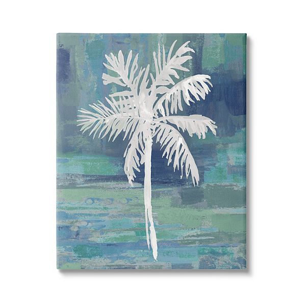 Stupell Home Decor White Palm Tree Canvas Wall Art