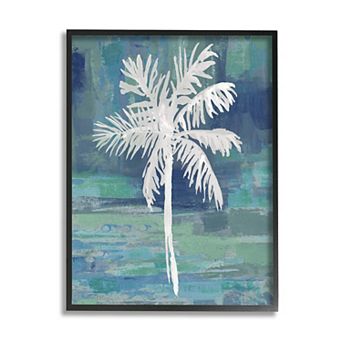 Stupell Home Decor White Palm Tree Leaves Framed Wall Art