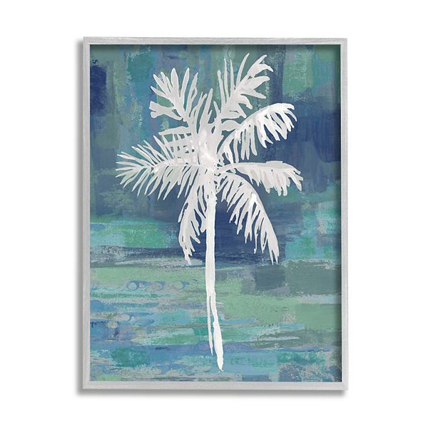 Stupell Home Decor White Palm Tree Framed Wall Art