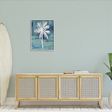 Stupell Home Decor White Palm Tree Framed Wall Art