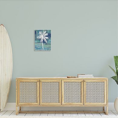 Stupell Home Decor White Palm Tree Leaves Plaque Wall Art