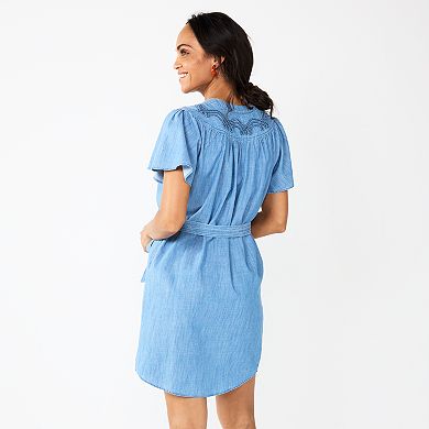 Women's Sonoma Goods For Life® Flutter Sleeve Dress