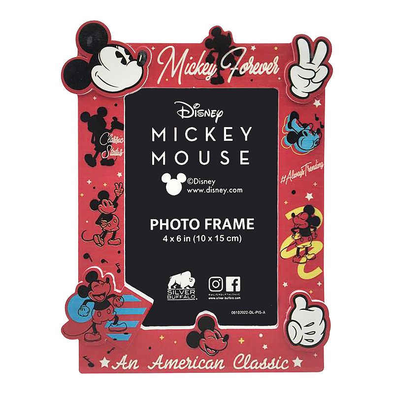 Disney Mickey Mouse Boxed 4 x 6 Resin Photo Frame, Red