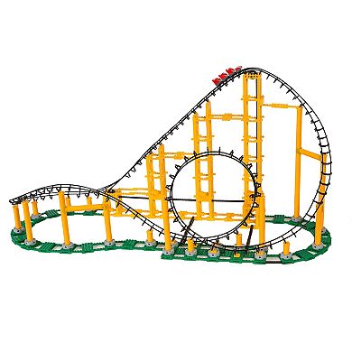 CDX Blocks Brick Construction Sidewinder Roller Coaster Building Set