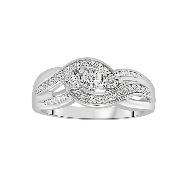 Kohl's 3 stone diamond on sale ring