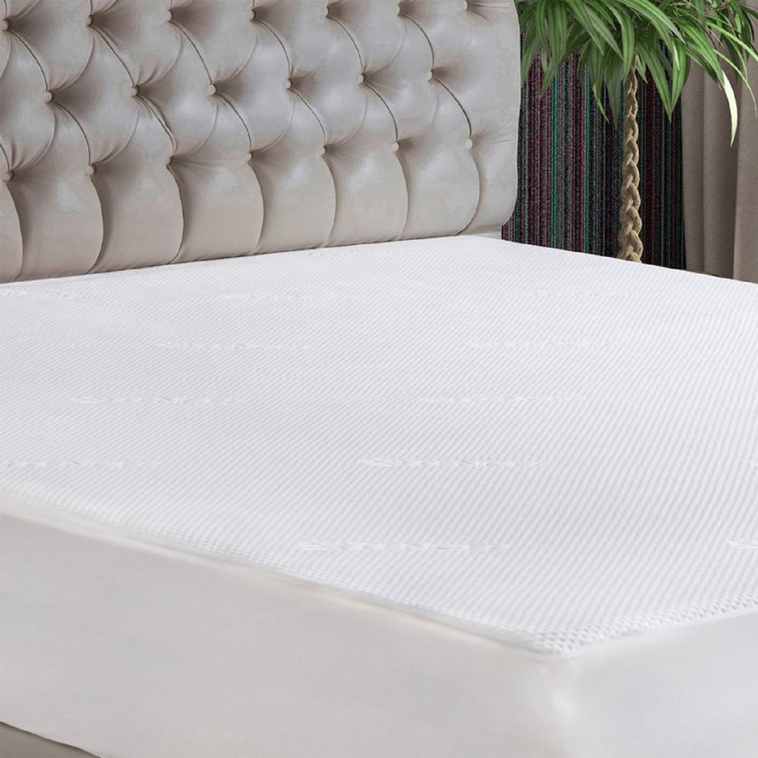 Terry Waterproof Mattress Cover Anti-mite Breathable Hypoallergenic Bed  Protection Pad White Mattress Protector Bed Bug Suit 1PC