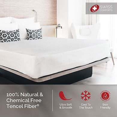 Swiss Comforts Embossed Tencel Mattress Protector