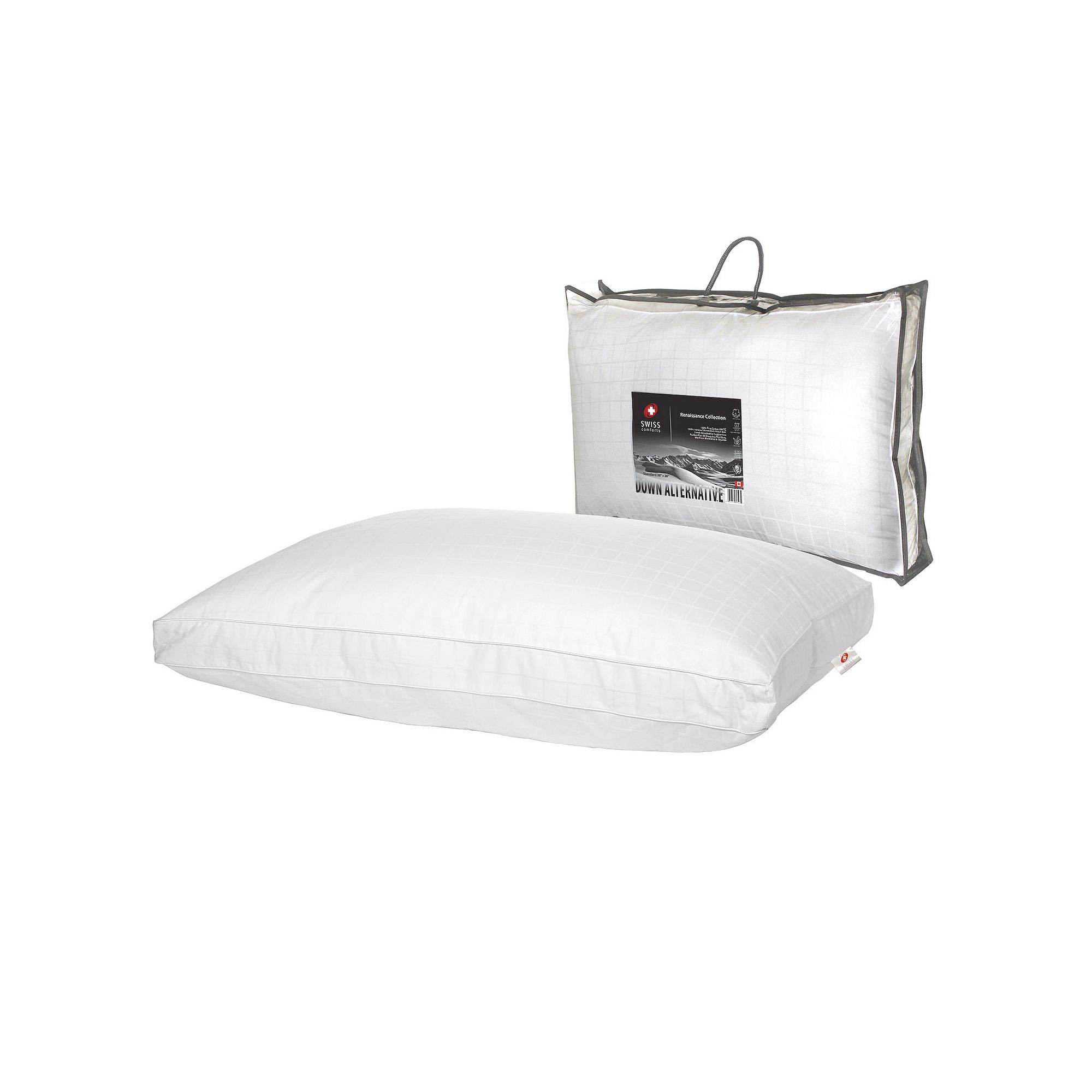 Swiss Comforts Renaissance Gusset Pillow, White