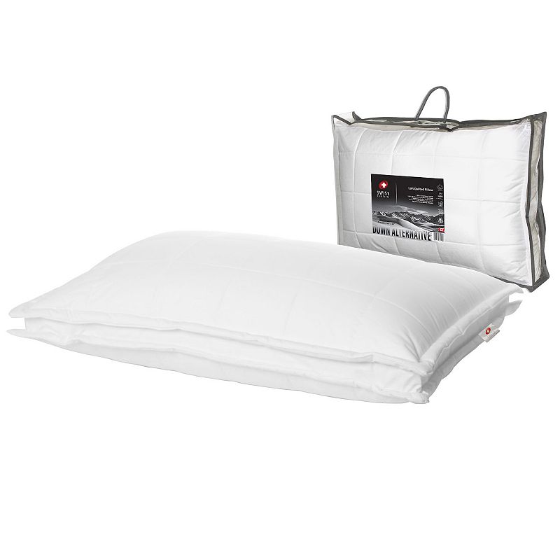 Swiss Comforts Loft Quilted Pillow, White, Queen