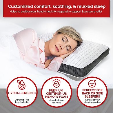 Swiss Comforts Silver Memory Foam Pillow