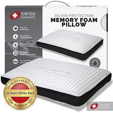 Swiss Comforts Silver Memory Foam Pillow