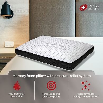 Swiss Comforts Silver Memory Foam Pillow