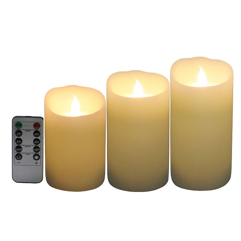 Sonoma Goods For Life LED Candle 3-piece Set, Multicolor, PILLAR