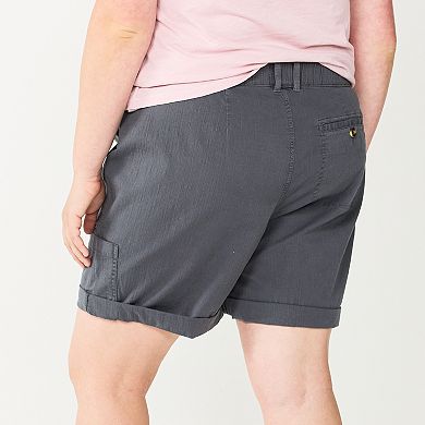 Plus Size Sonoma Goods For Life® Comfort Waist Utility Bermuda Shorts