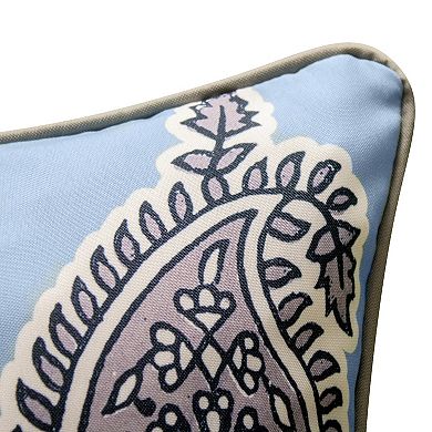 Edie@Home Indoor Outdoor Reversible Jaipur Print Throw Pillow