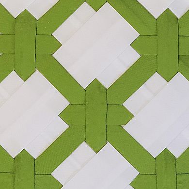 Edie@Home Indoor Outdoor 2-Tone Intricate Woven Throw Pillow