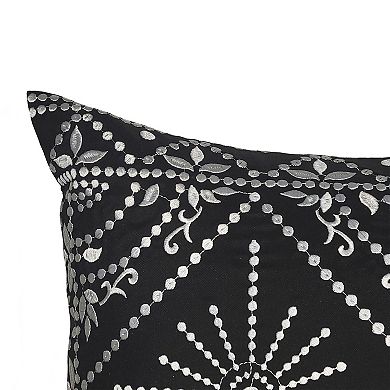 Edie@Home Indoor Outdoor Embroidered Tile Oblong Throw Pillow