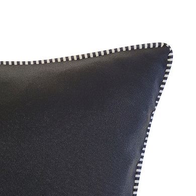 Edie@Home Indoor Outdoor Dimensional Topiary Lumbar Crewel Embroidered Pots Throw Pillow