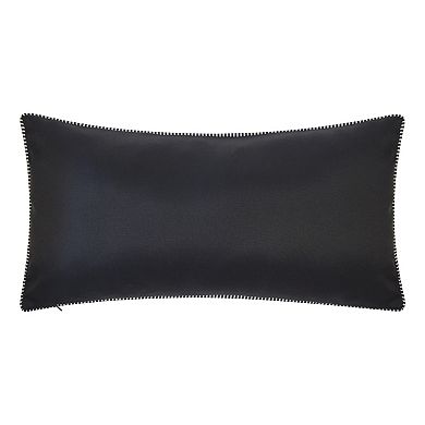 Edie@Home Indoor Outdoor Dimensional Topiary Lumbar Crewel Embroidered Pots Throw Pillow