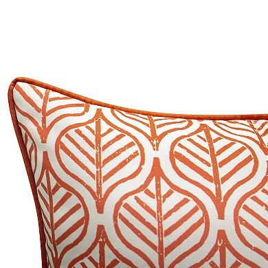 Edie@Home Indoor Outdoor Reversible Antique Tile Print Throw Pillow