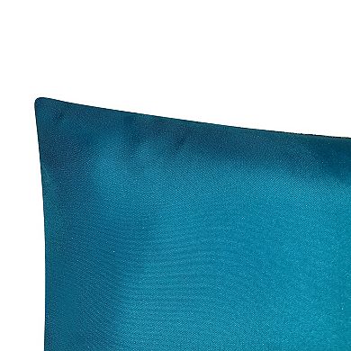 Edie@Home Indoor Outdoor Ombre Bias Crewel Embroidered Stripe Throw Pillow