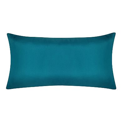 Edie@Home Indoor Outdoor Ombre Bias Crewel Embroidered Stripe Throw Pillow
