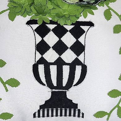 Edie@Home Indoor Outdoor Crowned Dimensional Topiary Throw Pillow