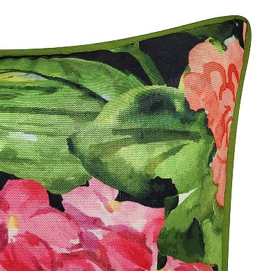 Edie@Home Indoor Outdoor Watercolor Hydrangea Throw Pillow