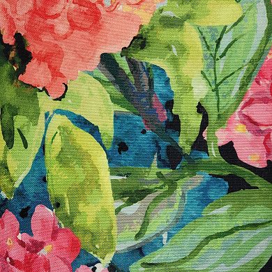 Edie@Home Indoor Outdoor Watercolor Hydrangea Throw Pillow