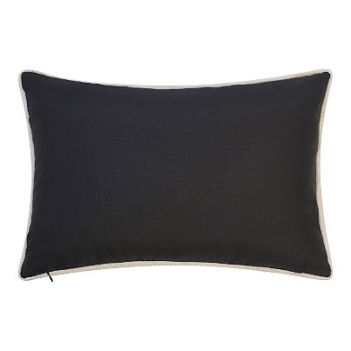Edie@Home Indoor Outdoor Arabesque Embroidered Throw Pillow