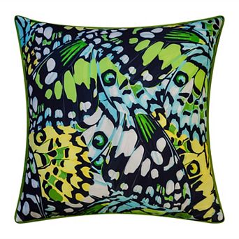 Edie@Home Indoor Outdoor Abstract Allover Butterfly Wings Throw Pillow