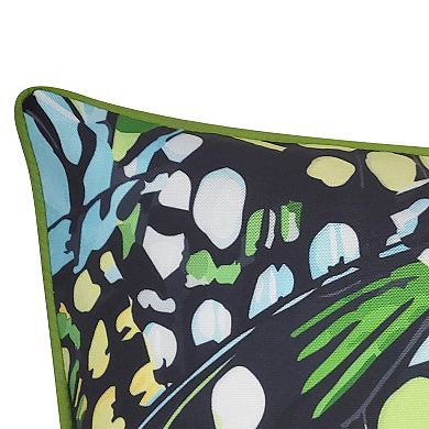 Edie@Home Indoor Outdoor Abstract Allover Butterfly Wings Throw Pillow