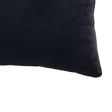 Edie@Home Velvet Rocker Skeletons Throw Pillow
