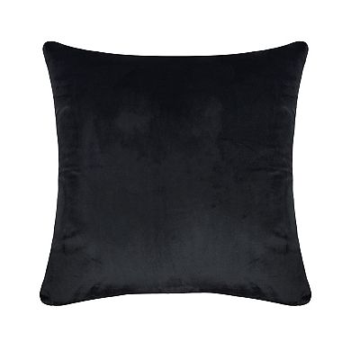 Edie@Home Velvet Rocker Skeletons Throw Pillow