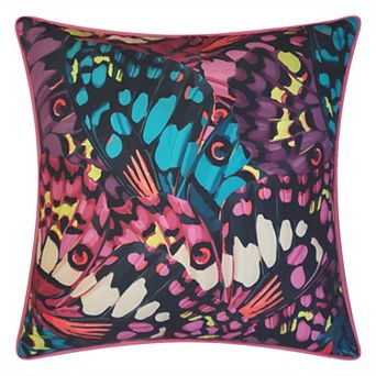 Edie@Home Indoor Outdoor Abstract Allover Butterfly Wings Throw Pillow