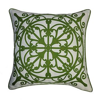 Edie@Home Indoor Outdoor Arabesque Tile Lasercut Throw Pillow