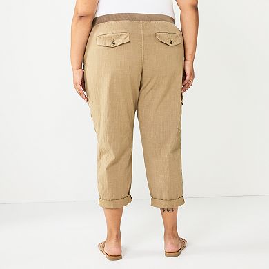 Plus Size Sonoma Goods For Life® Comfort Waist Utility Capri Pants