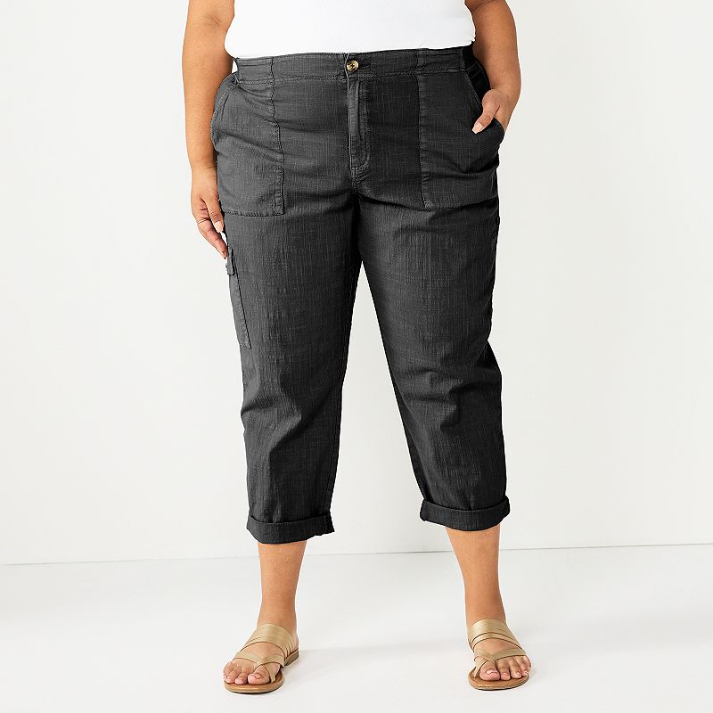 Plus Size Sonoma Goods For Life Cargo Utility Capri Pants, Womens, Size: 1