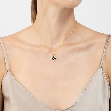 Adornia Brass Clover Necklace