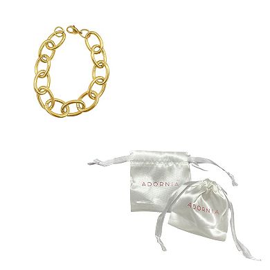 Adornia 14k Gold Plated Oval Link Chain Bracelet