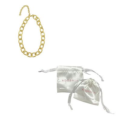 Adornia 14k Gold Plated Oval Link Chain Necklace