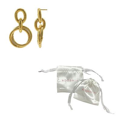 Adornia 14k Gold Plated Open Circle Link Drop Earrings