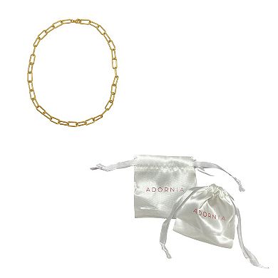 Adornia 14k Gold Plated Chunky Paper Clip Chain Necklace