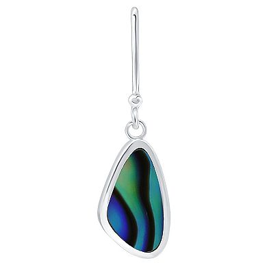 Aleure Precioso Silver Plated Abalone Drop Earrings