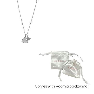Adornia 14k Gold Plated Mother-of-Pearl Heart Charms Necklace