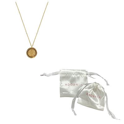 Adornia 14k Gold Plated Star Compass Pendant Necklace
